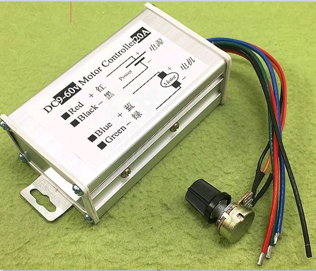 ชุดคุมความเร็ว motor DC 20A 12v/24v/36v/48v/60V มีvolumeนอก